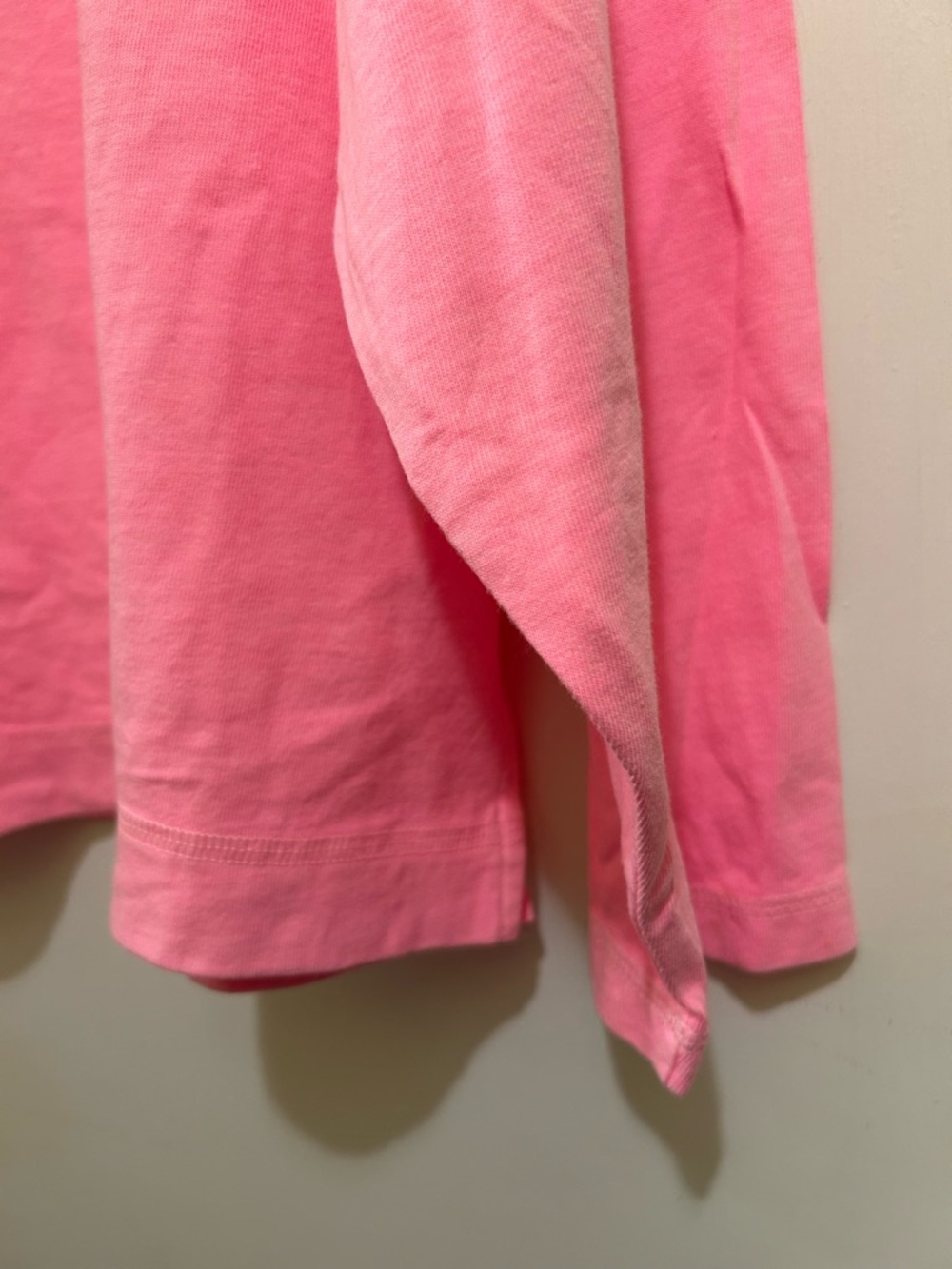 Old Navy Womens Bright Pink Cotton Oversize Long Sleeve Vintage Washed Tee,Sz 2X - Picture 4 of 9